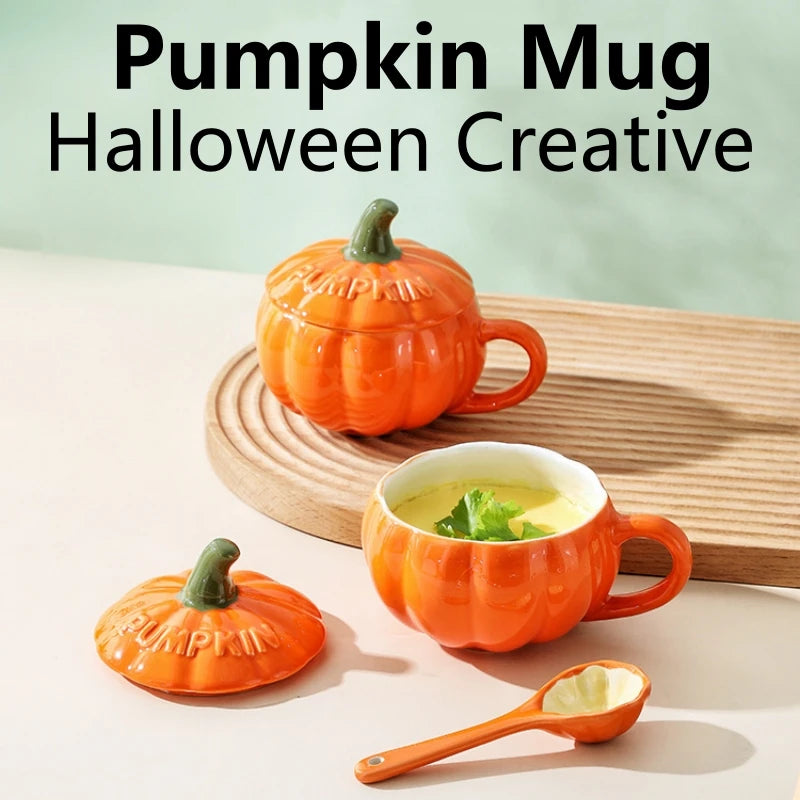 🎃 Pumpkin Mug with Spoon