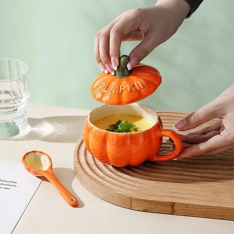 🎃 Pumpkin Mug with Spoon
