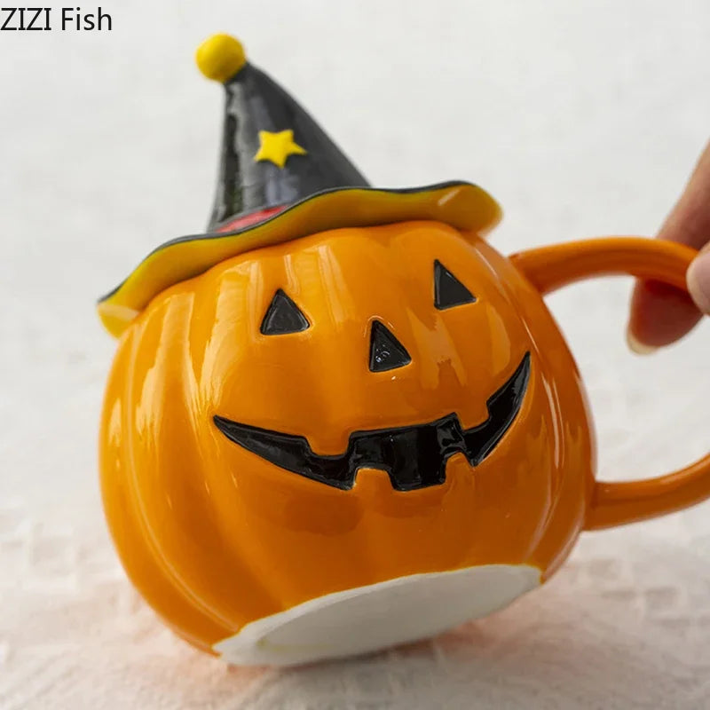 🎃 Scary pumpkin mug