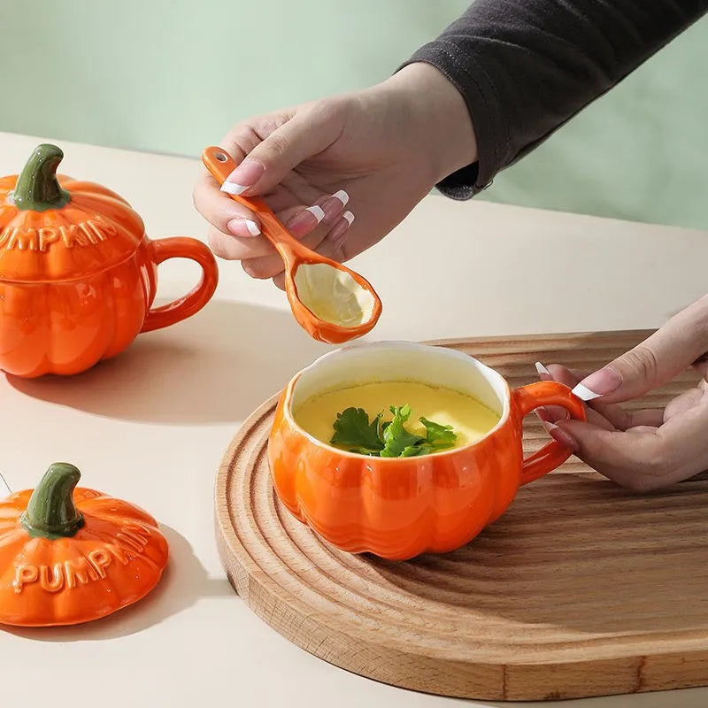 🎃 Pumpkin Mug with Spoon