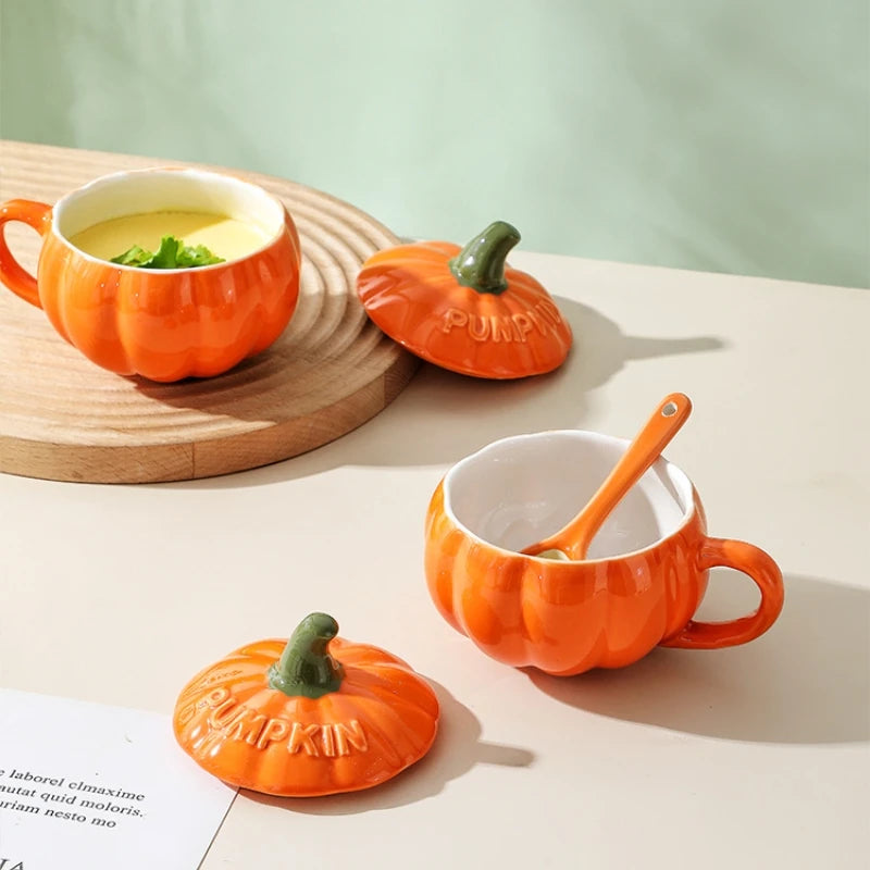 🎃 Pumpkin Mug with Spoon