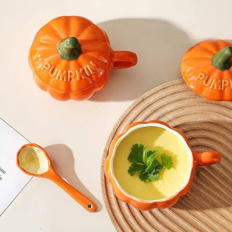 🎃 Pumpkin Mug with Spoon