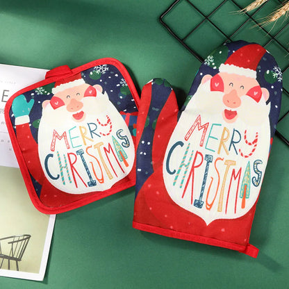 🎄 Christmas Oven Mitts & Pot Holders Set (2pc)