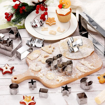🎄 10pc Stainless Steel 3D Gingerbread House Cutter Set