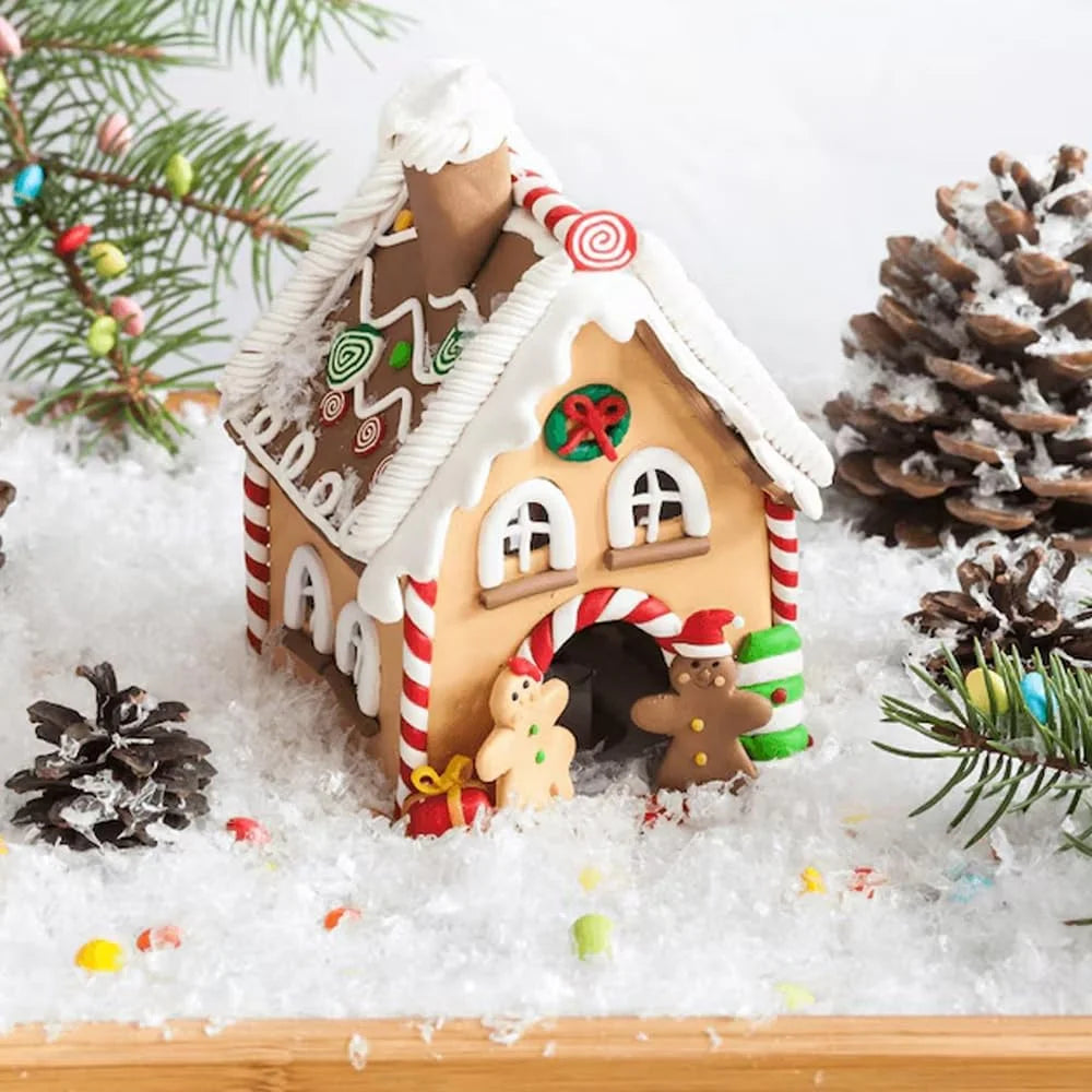 🎄 10pc Stainless Steel 3D Gingerbread House Cutter Set