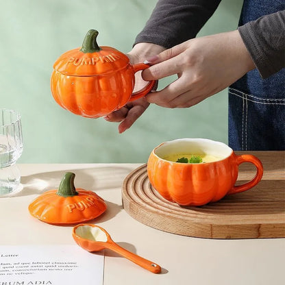 🎃 Pumpkin Mug with Spoon