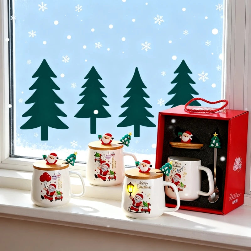 🎄 Novelty Christmas Ceramic Mug Set