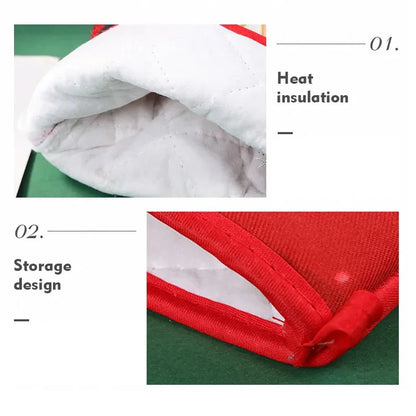 🎄 Christmas Oven Mitts & Pot Holders Set (2pc)