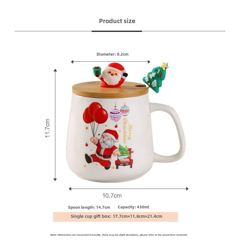 🎄 Novelty Christmas Ceramic Mug Set