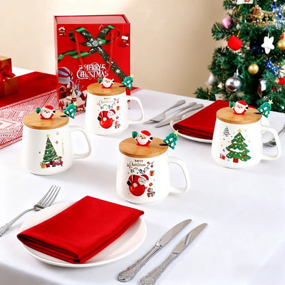 🎄 Novelty Christmas Ceramic Mug Set