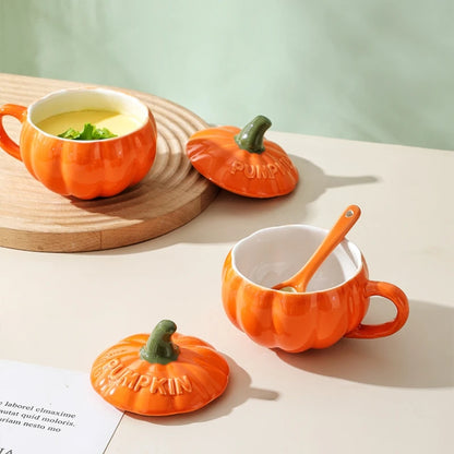 🎃 Pumpkin Mug with Spoon