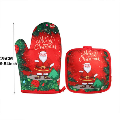 🎄 Christmas Oven Mitts & Pot Holders Set (2pc)